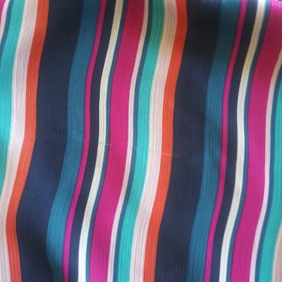 Wonder Nation Girl's size 18 navy blue multicolored  striped dress - Picture 16 of 16